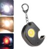 E-SMARTER W5132 Mini Keychain Strong Light Portable Flashlight, Specification:, Black, Black+Hand Rope