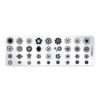 5 PCS Stainless Steel Nail Art Print Template Nail Art Tools