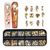 12 Grid Flat Bottom Shaped Nail Rhinestones Nail Decoration, 28