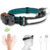 XPG + COB Sensor Headlight Flashlight 6 Lighting Modes Rechargeable Head Lamp, W678-2 Zoom, 678-1 Fixed Focus