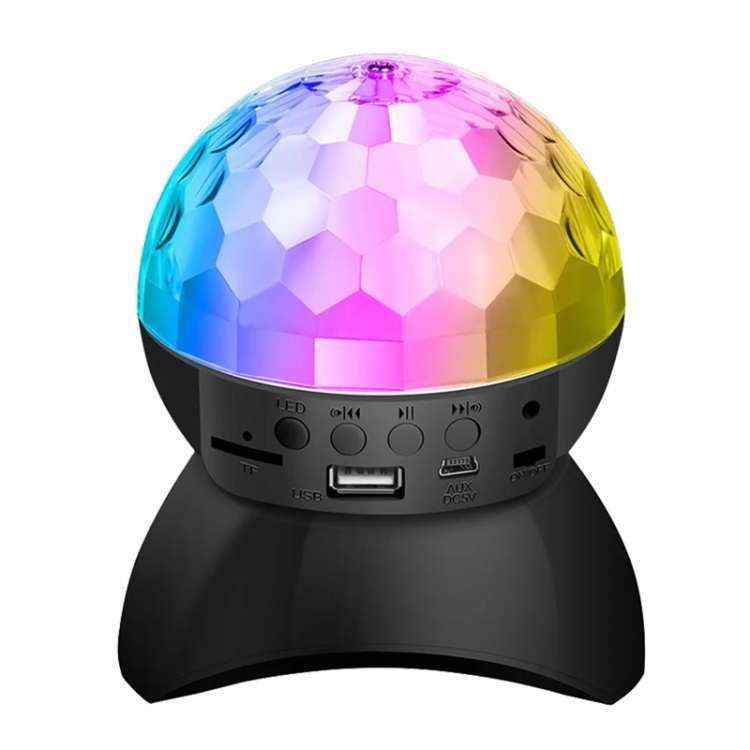 Home LED Magic Ball Lights Bounce Ambient Lamps Room Sound Lights Balls, Charging Model Black, Charging Model White, Plug-in Model Black, Plug-in Model White