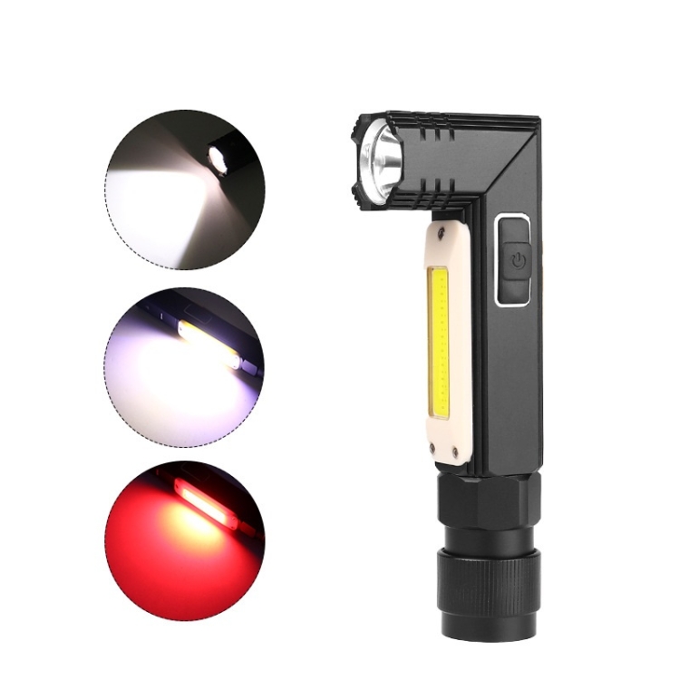 XPG+COB Red White Light USB Rechargeable Folding Strong Light Flashlight, 3189A Large, 3189B Small With Headlight Belt