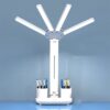 4-head Desk Lamp Foldable Reading Lamp 3-gear Color Adjustment, Plug-in Basic Model, Charging Basic Model, Plug-in Clock Model, Charging Clock Model, Plug-in Fan Clock Model, Charging Fan Clock Model
