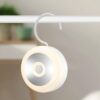 LED Motion Sensor Light With Hidden Hook Adhesive Pads and Magnet, Warm Light, White Light