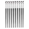 10pcs Angled Ultra-Fine Eyeliner Brush Aegyo-Sal Detail Makeup Brush, Sickle Black, Sickle Brown, Blade