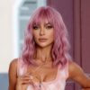 High-Temperature Synthetic Fiber Bangs Shoulder-Length Short Curly Wig