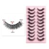 10 Pairs 8D Faux Mink Lashes Pack Fluffy Volume Dramatic False Eyelashes Natural Long Wispy Messy Curls, 203, 008, 17X, 930, 2718
