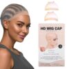 2pcs / Set Lace Invisible Elastic Wig Hair Net High-Definition Transparent Stocking Wig Cap
