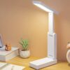 Xiajule Touch Control Rechargeable Folding Desk Lamp, Eye Protection Portable Lamp For Student Dormitory, No Clock, With Clock