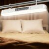 Xiajule Student Dormitory Under-Cabinet Lamp, Magnetic Mount Bed Hanging Light With Hook & Clock Display, Touchscreen, Remote Control