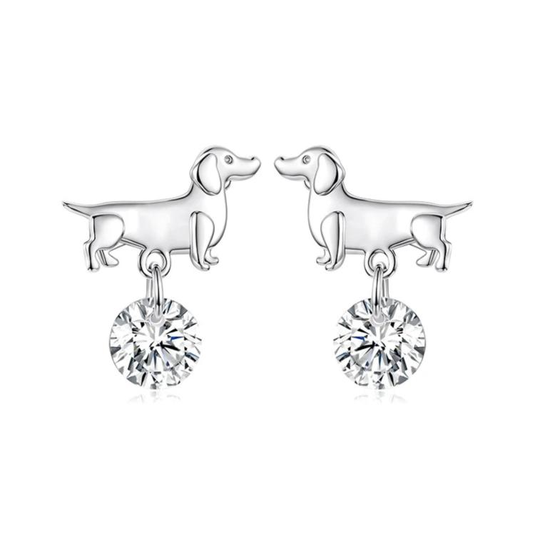 Cute Dachshund Earrings Versatile Pet Accessories, YIE337