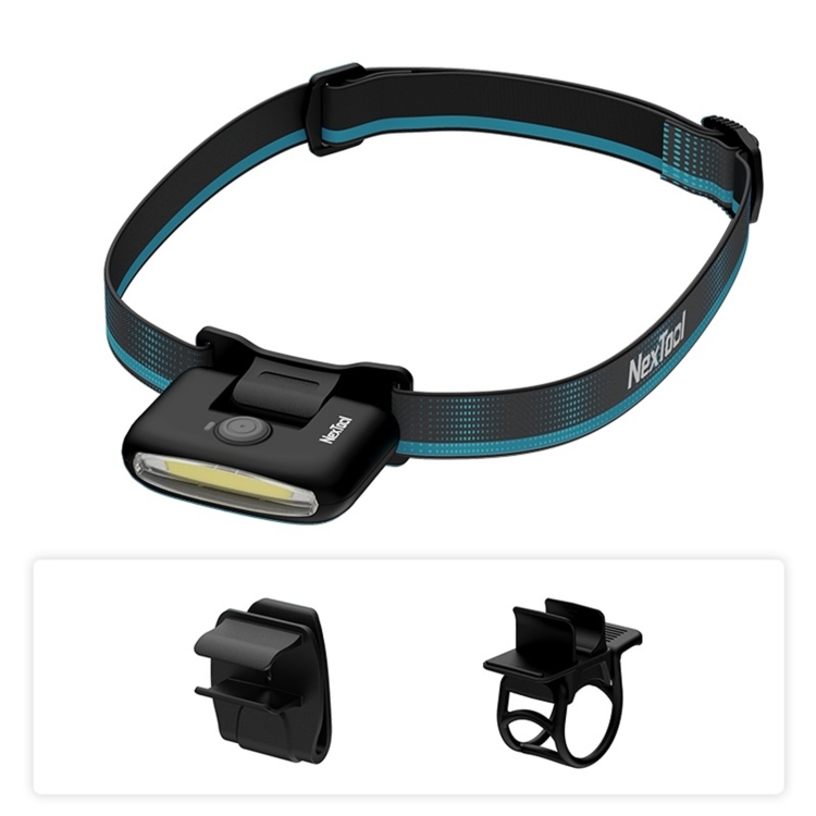 Nextool Multifunctional Headlight COB 170LM Outdoor Camping Rotatable Bicycle Light Warning Lamp with Antibacterial Belt(Black)