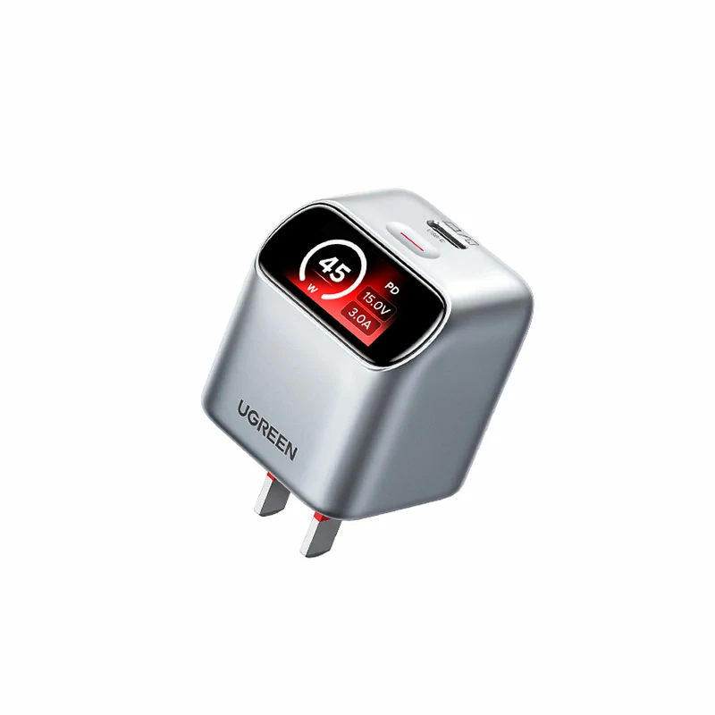 UGREEN X740 45W GaN Charger Smart Display USB-C Fast Charger 45° Angled TFT Screen PD3.0 PPS Foldable Plug For iPhone Xiaomi