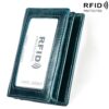 KB86 Genuine Cowhide Leather Solid Color Card Holder Wallet RFID Blocking Coin Purse Card Bag Protect Case with 5 Card Slots & Photo Frame & Business Card Position, Size: 10.6*7.6*1.8 cm