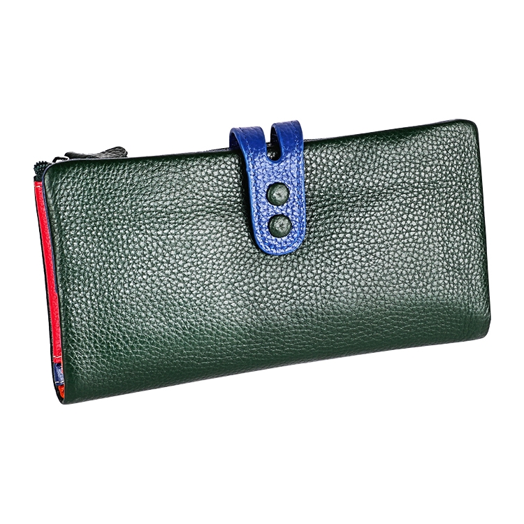3572 Litchi Texture Leather Zipper Lady Wallet Large-capacity Purse