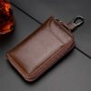 9105 Waist Hanging Large-capacity Zipper Leather Keys Holder Bag Multi-function Wallet