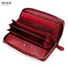 RFID Lychee Texture Fashion Organ Clutch Ladies Zipper Long Change Bag