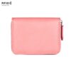 RFID Anti-theft Zipper Leather Coin Purse Coin Storage Bag