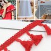 25 Metres 4.5cm Cotton Thread Broom Lace Ribbon Tassel Ethnic For Craft DIY Curtain Home Decorative Clothes Sewing Accessories