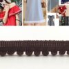 20 PCS YB000110 Unilateral Fluff Ball Shape Lace Belt DIY Clothing Accessories, Size: 1828.8 x 1cm