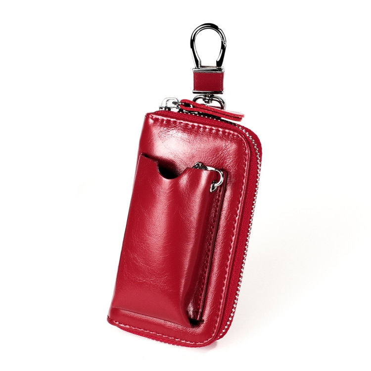 9108 Large Capacity Zipper Leather Keys Holder Bag Multi-function Wallet