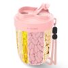 Portable Compartment Sealed Medicine Organizer Large Pill Storage Cup