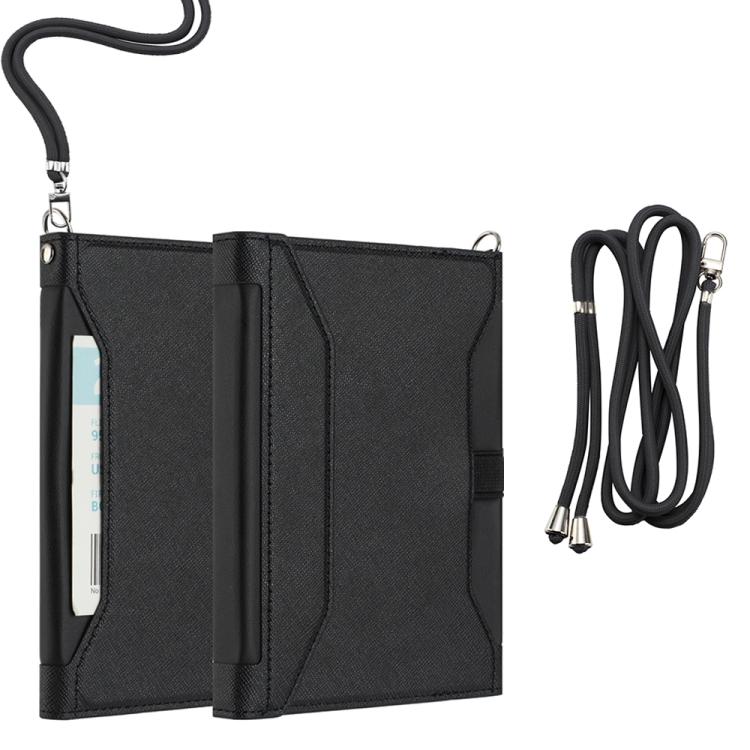 Multifunctional RFID Blocking Passport Book with Long Lanyard