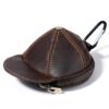 Genuine Leather Vintage Cap Style Coin Purse Small Wallet Waist Pouch