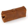 Vintage Genuine Leather Large Capacity Clutch Bag Cosmetics Antique Storage Bag
