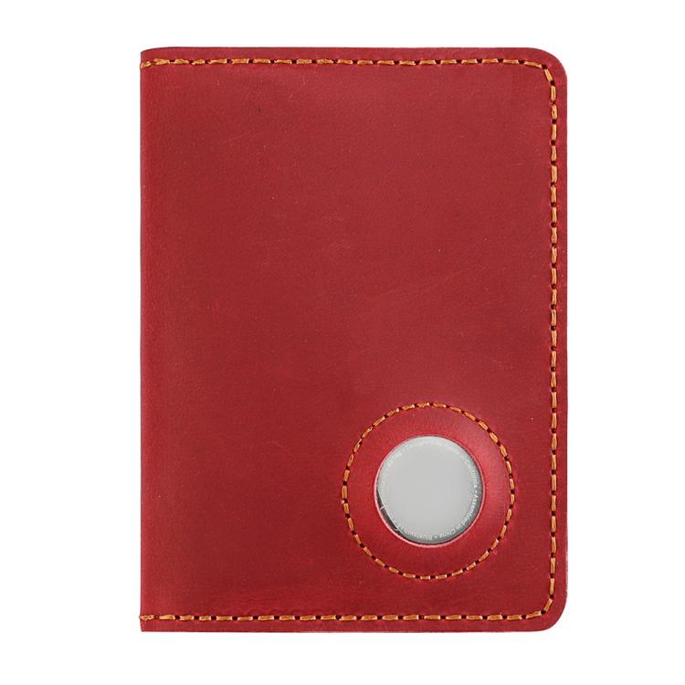 Vintage Genuine Leather Passport Holder Card Bag with Tracker Slot