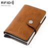KB239 Crazy Horse Texture RFID Aluminum Alloy Multi-card Wallet