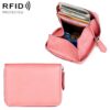 KB228 RFID Genuine Leather Zipper Storage Bag