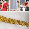 WG000210 Centipede Shape Lace Belt DIY Clothing Accessories, Length: 50m, Width: 1cm