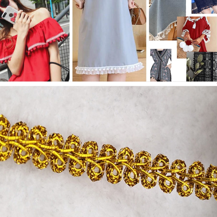 WG000210 Centipede Shape Lace Belt DIY Clothing Accessories, Length: 50m, Width: 1cm