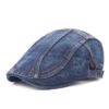 Men / Women Stitching Washed Denim Beret, Adjustable