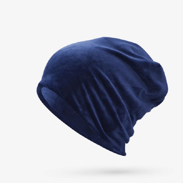 Unisex Autumn and Winter Velvet Hooded Cap Simple Ear Protection Cap, 55-60cm