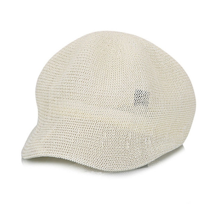Spring and Summer Korean Version of the New Light Body Solid Color Casual Bump Beret Hat Female Outdoor Fashion Duck Tongue Octagonal Cap, white, black, gray, Khaki, Pink, beige
