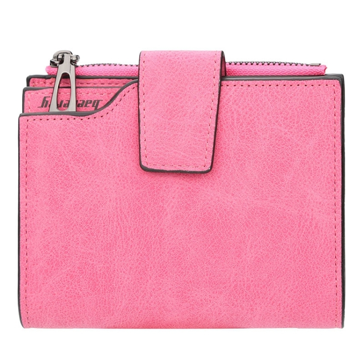 Women Vintage Fashion Short Leather Zipper Wallet Coin Pocket
