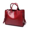 Leather Handbags Big Women Bag Casual Female Bags Trunk Tote Shoulder Bag Ladies Large Bolsos, Burgundy, Pink, Gray, Brown, Black, Green, Blue, Coffee