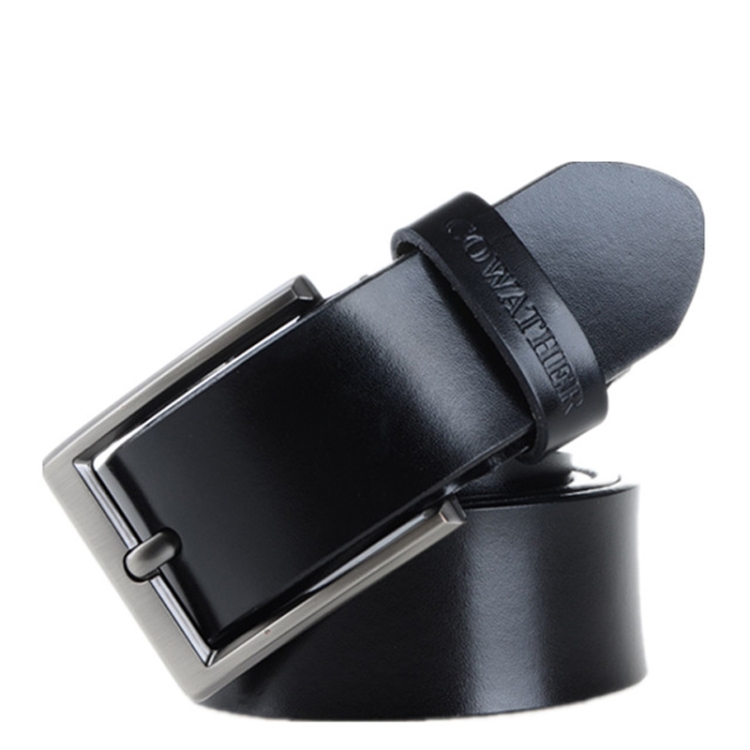 COWATHER XF002 Men Genuine Leather Luxury Business Casual Pin Buckle Belt, 100cm, 105cm, 110cm, 115cm, 120cm, 125cm, 130cm, 140cm
