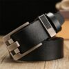 Vintage Lacquered Genuine Leather Pin Buckle Waistband for Men, Wide Needle Black 105CM, Wide Needle Black 110CM, Wide Needle Black 115CM, Wide Needle Black 120CM, Wide Needle Black 125CM, Wide Needle Black 130CM, Wide Needle Black 140CM...