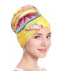 Floral Turban Hat Cotton Back Plate Hair Wrap Cap, M (56-58cm)