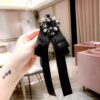 Women Vintage Bow-knot Lace Rhinestone Bow Tie Brooch Collar Accessories