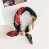 Square Scarf Hair Tie Band For Business Party Women Elegant Small Vintage Skinny Retro Head Neck Silk Satin Scarf
