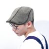 Knitted Peaked Cap Autumn And Winter Thick Warm Beret, Dark Gray, Dark Blue, Army Green