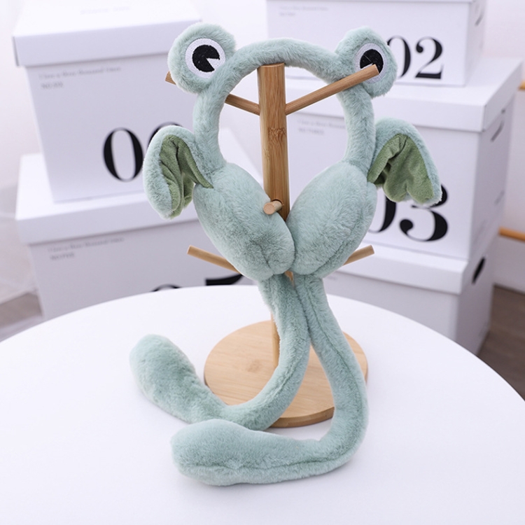 RN1081 Little Frog Ears Can Move Earmuffs Winter Children Press Airbag Earmuffs Ear Warmer, Free Size