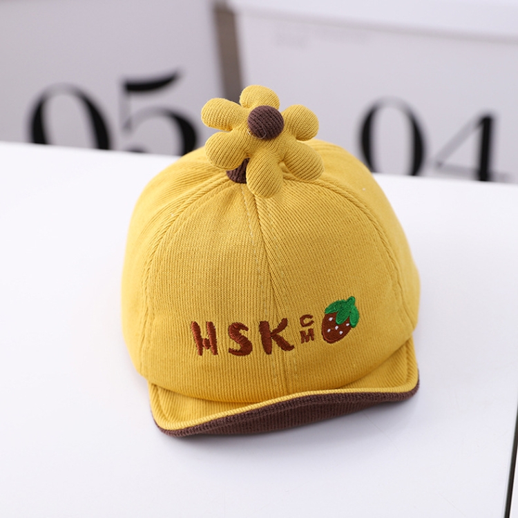 MZ9947 Cartoon Three-dimensional Little Flower Baby Peaked Cap Embroidery Baby Hat, 46cm (Adjustable)