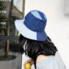 Summer and Autumn Stitching Denim Fisherman Hat Wild Basin Cap