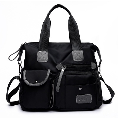 Waterproof Oxford Cloth Handbag Casual Nylon Shoulder Diagonal Bag Female Bag Canvas Bag, Purple, Black, Red, Blue