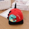 C0306 Spring Cartoon Dinosaur Pattern Baby Peaked Caps Infant Sunhat, 48cm Adjustable